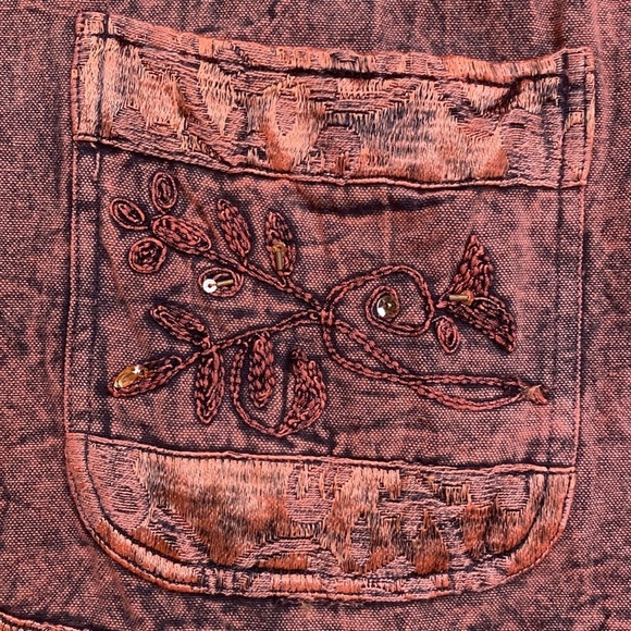 Vintage Flashback Embroidered Jacket Artsy Acid‎ Wash Appliqué - Picture 7 of 16